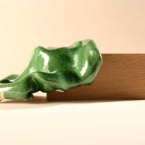 Sculpture Plissée Verte profil