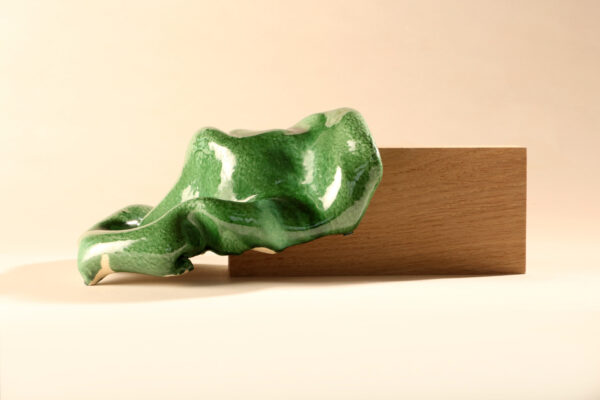 Sculpture Plissée Verte profil